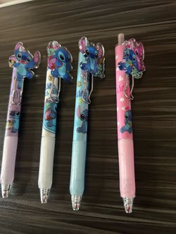 Stitch metal clip pens