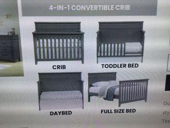 SOHO BABY ELLISON 4 IN 1 CONVERTIABLE CRIB.   NEVER USED BRAND NEW IN A OPENED BOX