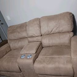 Suede Love seat Recliner Chair In Clearwater 