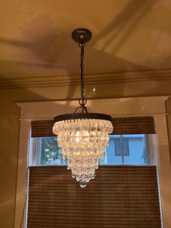 Pottery Barn Clarissa Large Glass Chandelier