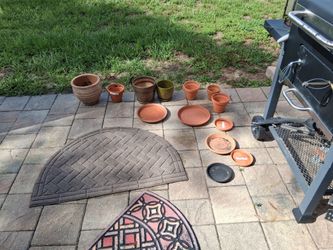 Mixed Lot of Terra Cotta Flower Pots and Saucers