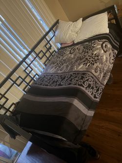 Twin bed with new mattress