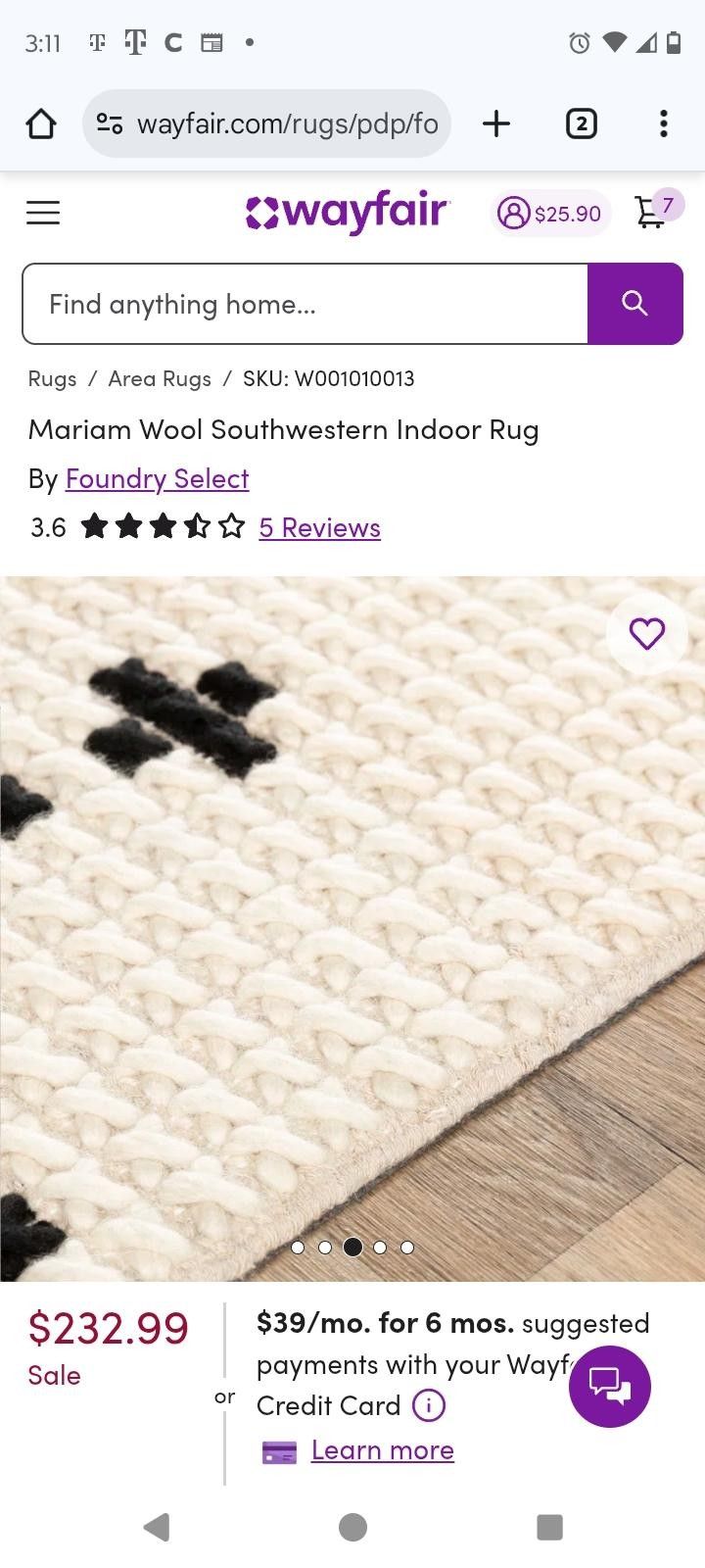 Like New Large 8x10 Ft Rug