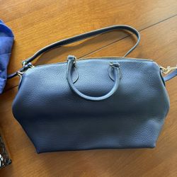 Dooney & Bourke Genuine Dark Blue Leather Handbag 