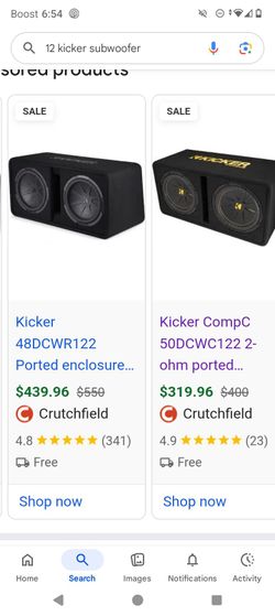 Subwoofers and amp kicker comps sub