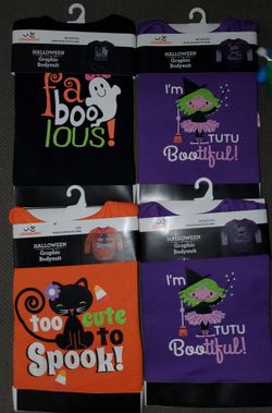 Baby Girl Halloween Onesies (Newborn and 18 months)