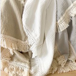 Baby Blankets (white, gray colors)
