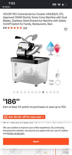Ice crusher for slushy