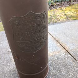 Antique Copper Fire Extinguisher