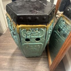 Asian Inspired Ceramic Side/End Table 