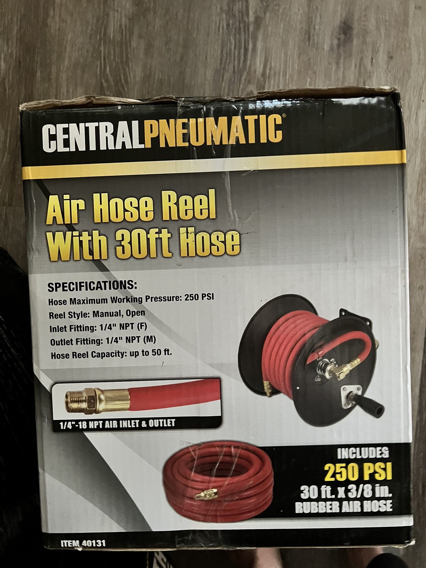Air Hose Reel With 30ft Hose