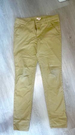 Cat and Jack Boys Khaki Wash Stretch Straight Fit Adjustable Waist Jeans Size 14