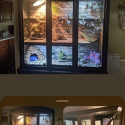 Reptile Habitat Hutch Turned Cage