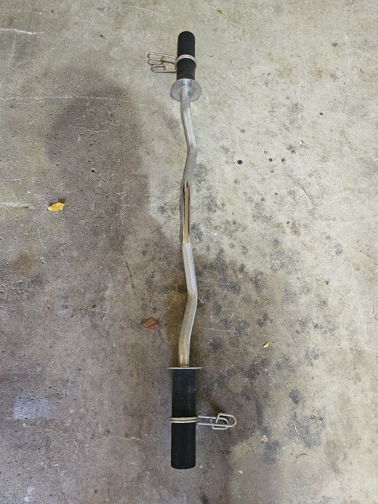 Olympic 2" curl bar with clips