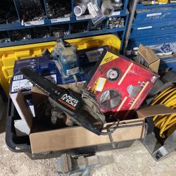 Assorted Tool, Ceiling Fan, Air Compressor Hose (100 Ft)