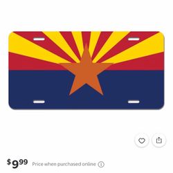 Arizona Flag Decorative License Plate