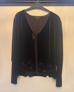 Velvet Jacket Size18 Brocade 6” bottom border