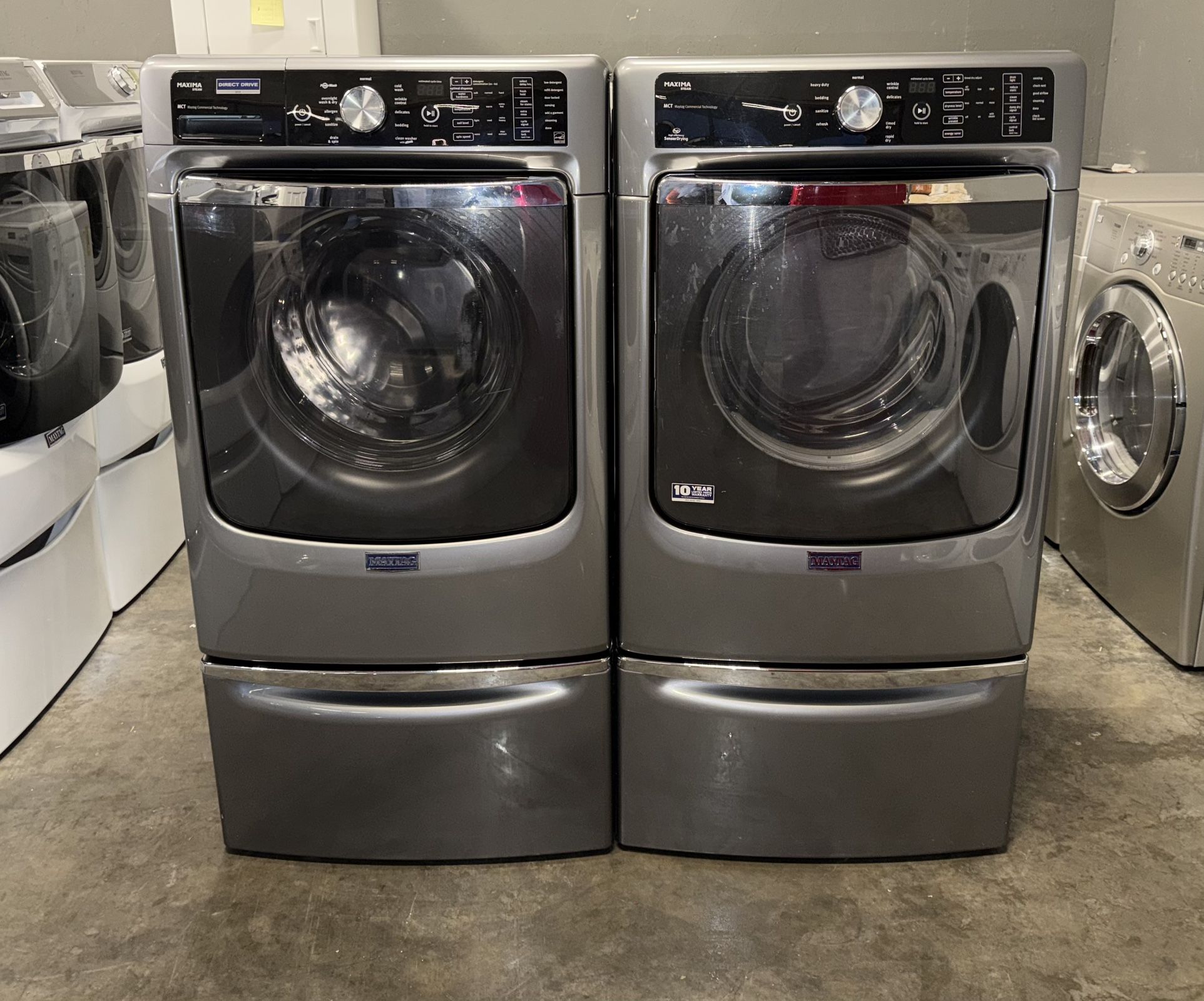 MAYTAG XL CAPACITY WASHER DRYER ELECTRIC SET