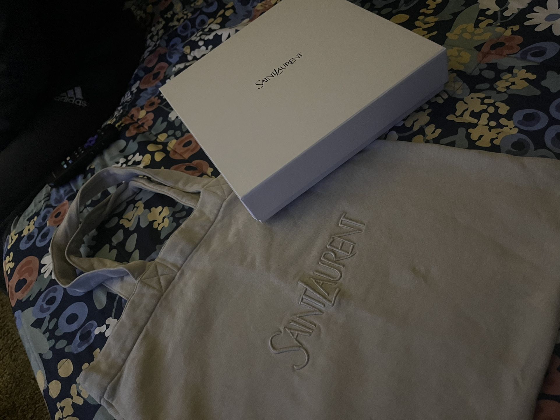 Saint Laurent Tote Bag In Fleece