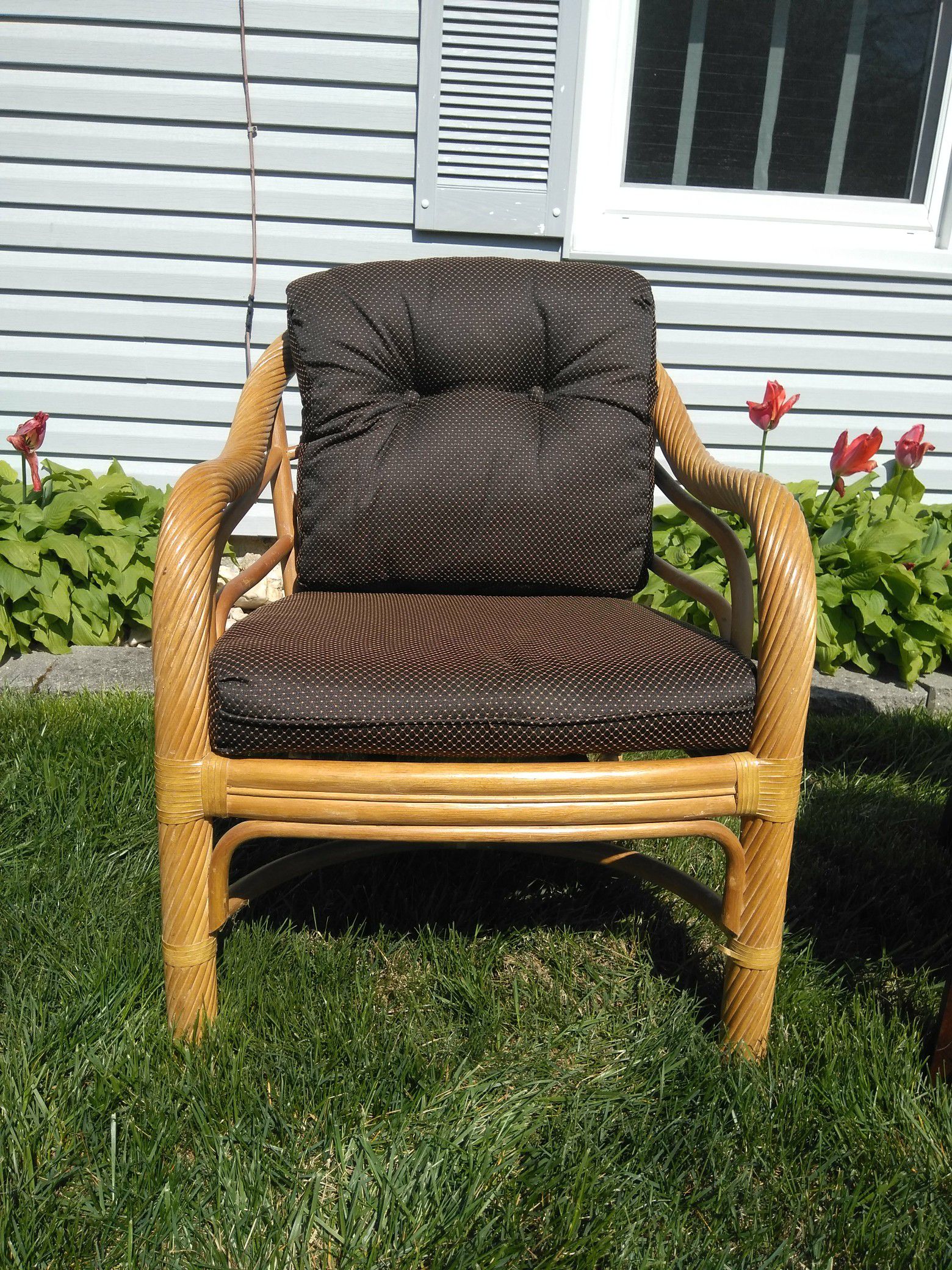 Indoor Outdoor Chair with Custom Upolstrey Cushions Coverings