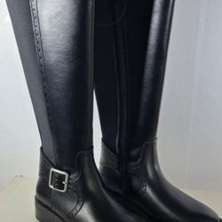  Saint's Knee High Black Boots - Size Women's 6