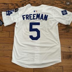 White Los Angeles Dodgers Freddy Freeman World Series Jersey