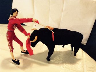 Spanish Matador BullFighter with bull