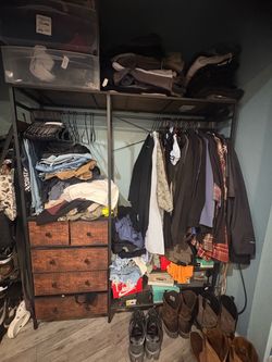 Freestanding Closet Organizer with Dresser Drawers