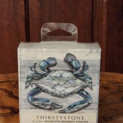 Set Of Thirsty Stone Absorbent Coasters 