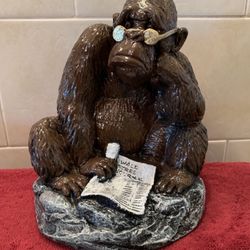 The Reading Monkey Statue 