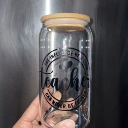 Teacher Appreciation Gift Glass Tumbler