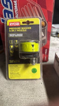 Ryobi pressure washer five and one nozzle