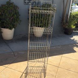 Art Deco Vintage 1930’s-40’s  Wire Five Shelf Merchandising Display Rack