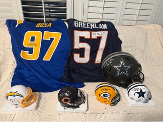 Autographed football memorabilia