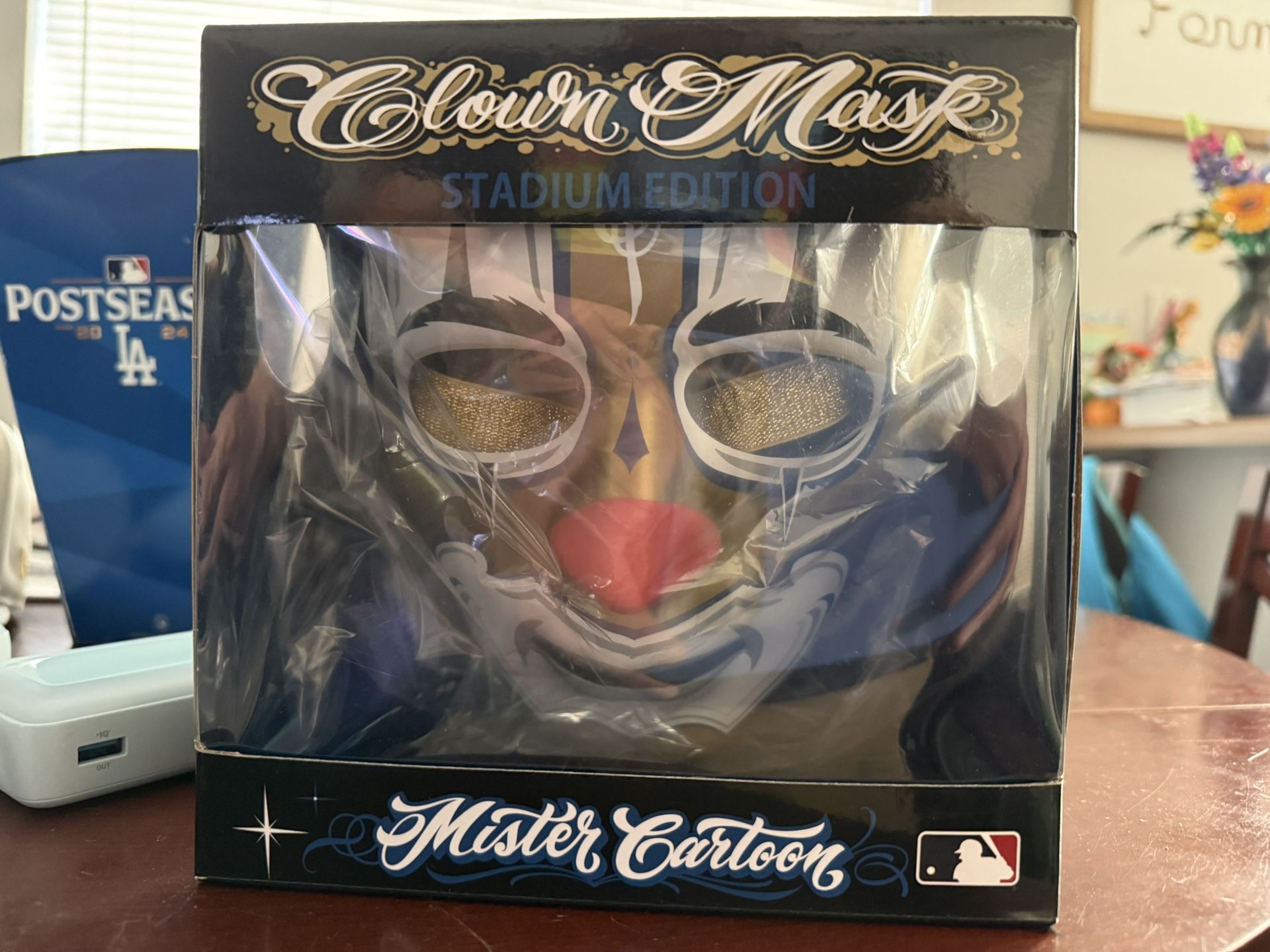Dodgers World Series Mister Cartoon Mask