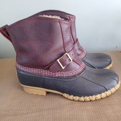LL Bean Lined Leather Boots