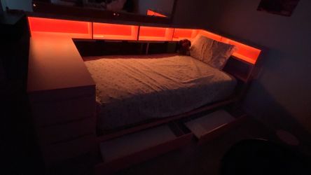 Pink Bed frame  , mattress included