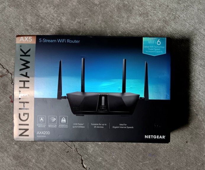 Brand New Sealed Netgear Nighthawk AX5 AX4200 WiFi 6 Router - RAX43