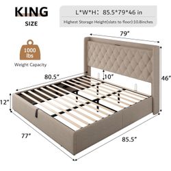 Brand New Beige King Bed 