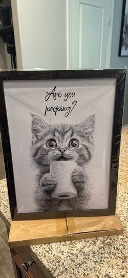 12 x 16 funny bathroom wall art