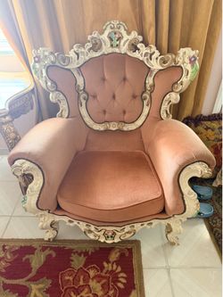 Ornate Rococo Style Sofa and Armchair Set