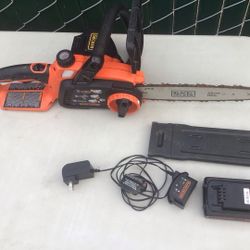 Black And Decker Battery Chainsaw 