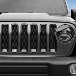 Front Grill Inserts Grille Inserts & Headlight Bezels Cover Trim For 2018-2023 Jeep Wrangler JL Sahara/Rubicon