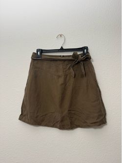 Green vintage skirt with side tie