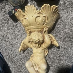 Ceramic Angel Cherub Planter