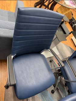 Blue Rolling Office Chairs