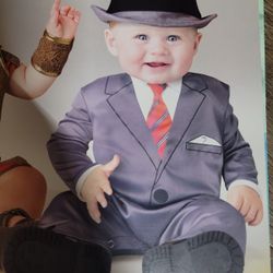 Infant Gangster halloween costume size 12/18  