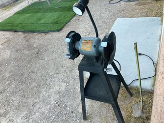 8” bench grinder with light