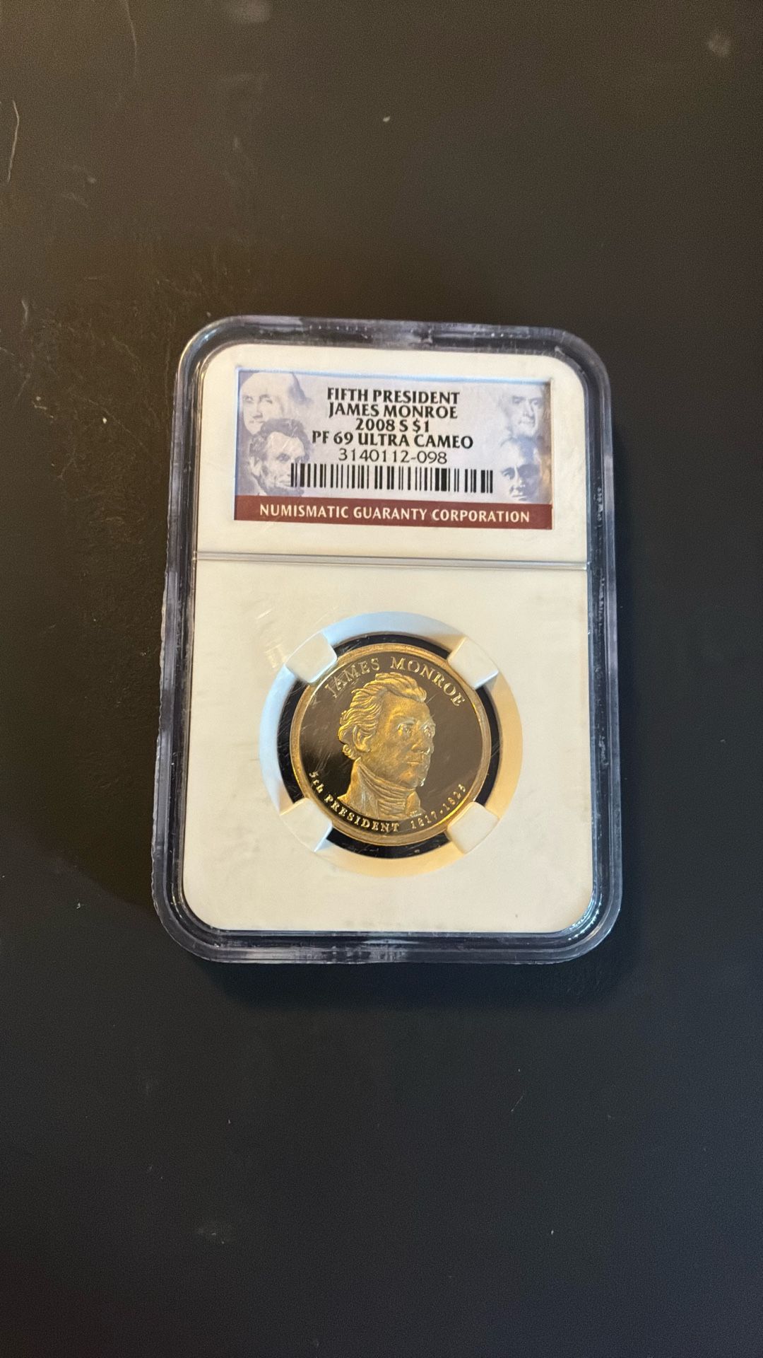 PF 69 2007 James Madison Dollar Coin