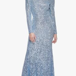 Baby Blue Sequins Night Gown Size 12 